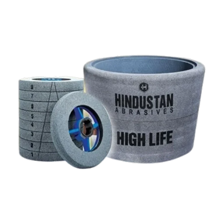 Grey vitrified abrasive rice polishing wheels and whitener stone stack, High Life series
