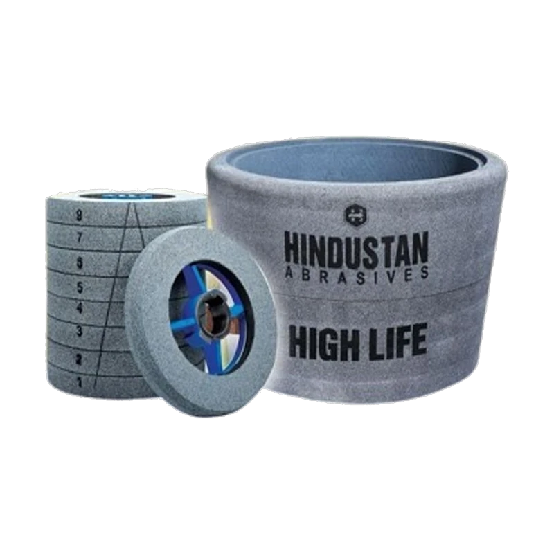 Grey vitrified abrasive rice polishing wheels and whitener stone stack, High Life series